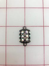 Decorative Gem - AB Crystal Rhinestones in Metallic Black 1-inch x .625-inch Close-Out